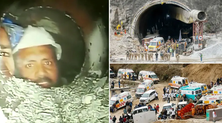 All 41 workers rescued from collapsed tunnel in India after 17-day ordeal