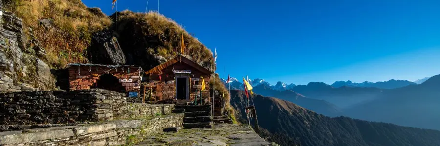 Rudranath Temple cave shrine in Chamoli Himalayas