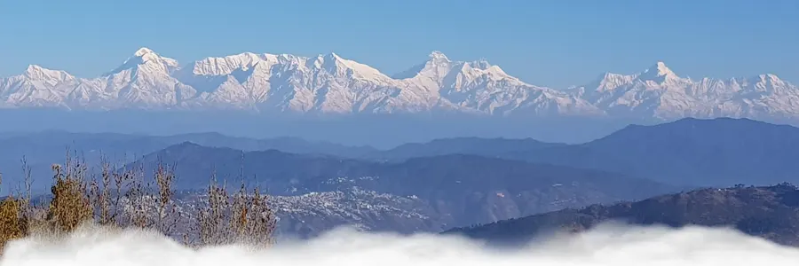 Nainital and Mukteshwar hills in Uttarakhand during light snowfall and serene winter views